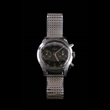 A WWII Period Krigsmarine Issue Chronograph Wristwatch By Mulco