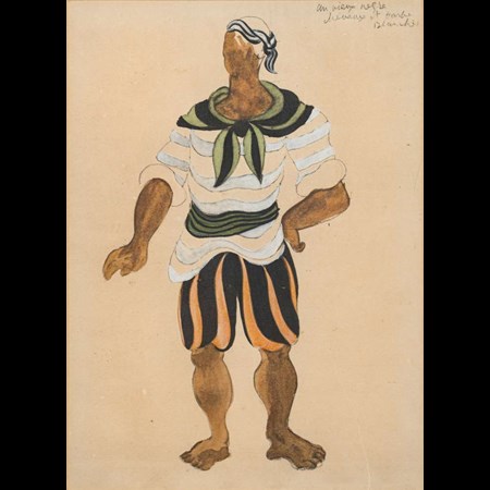 Pablo Picasso [1881 1973] Un Vieux Negre, Costume For Tricorne, Diachilev Ballets Russes