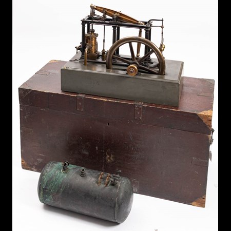 A 19Th Century Brass Live Steam Scale Model Of A High Pressure 12Hp Beam Engine By Archibald More